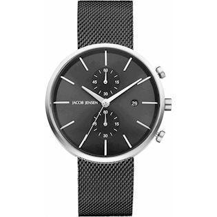 Linear mat rustfri stål Seiko quartz med chrono Herre ur fra Jacob Jensen, JJ626